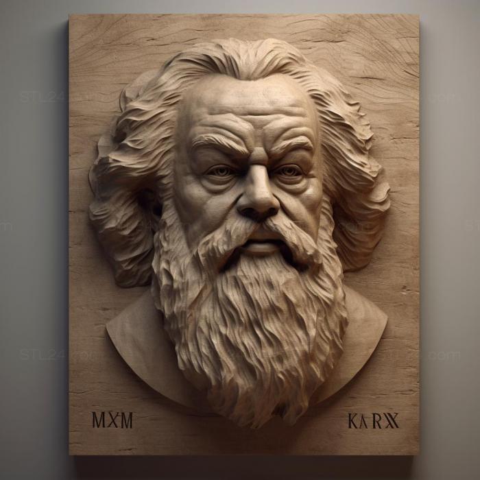 Famous (Karl Marx 3, 3DFMS_6930) 3D models for cnc